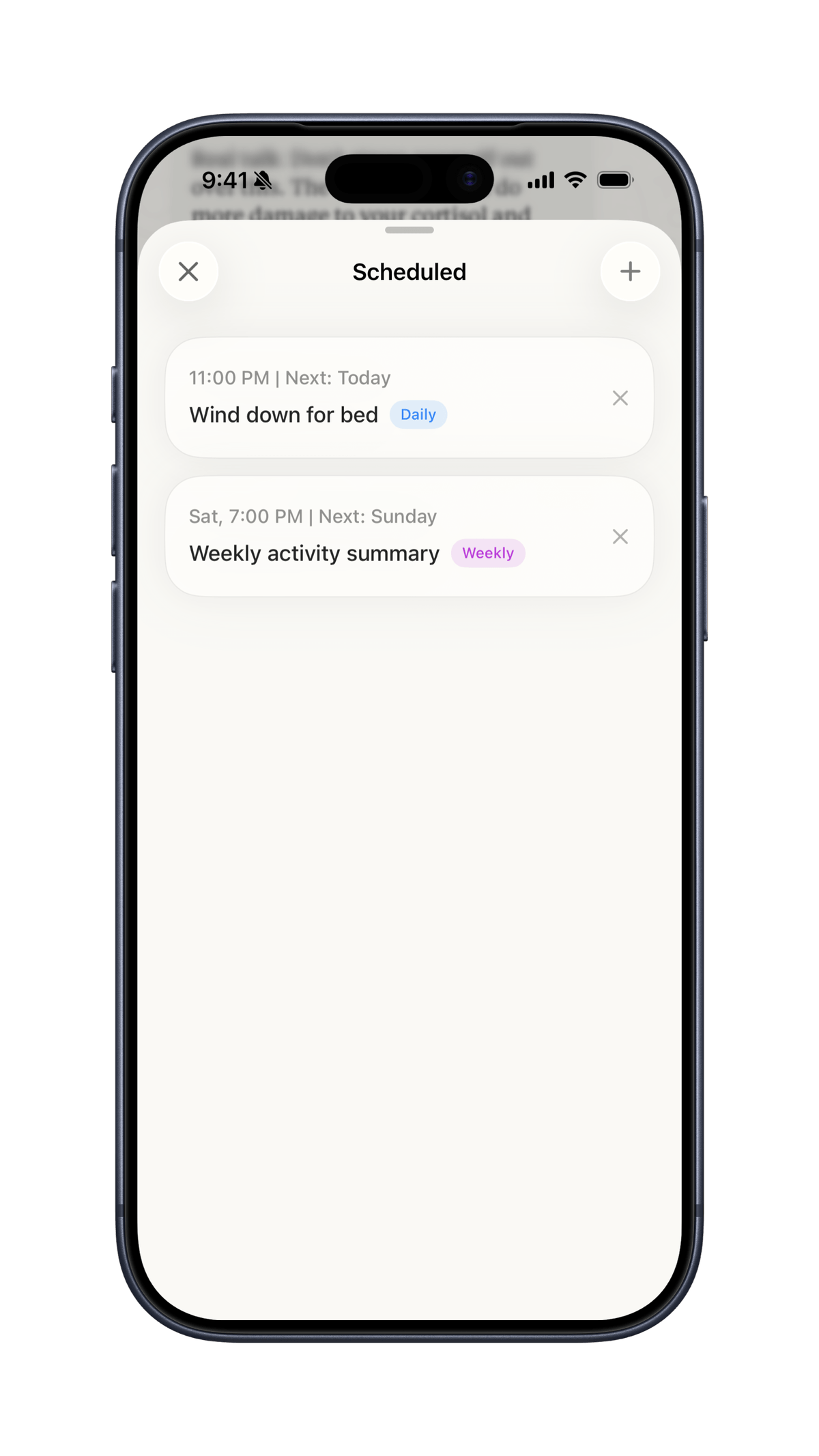 Schedules check-ins.