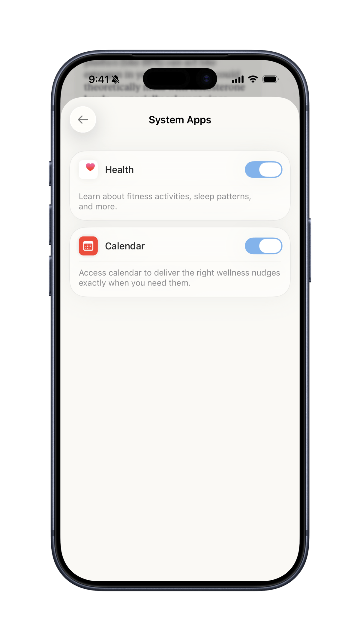 Reads your calendar.